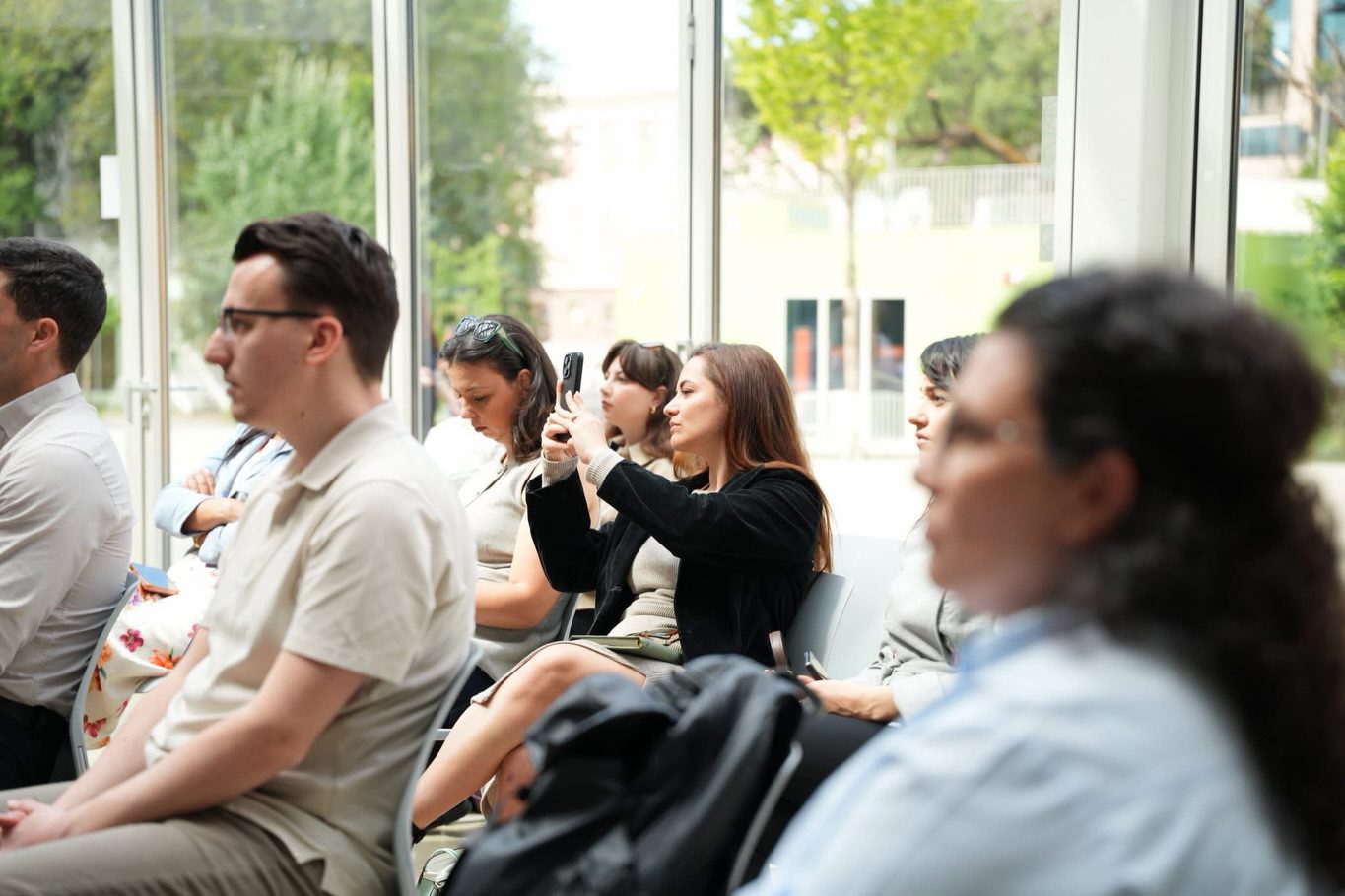 Audience following a session at Balkonnect Festival 2026, Pyramid of Tirana.