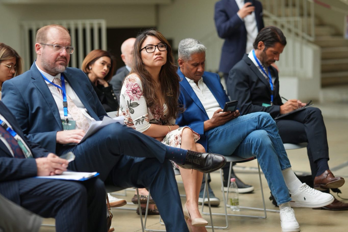 Delegates networking between sessions at Balkonnect Festival 2026 in Tirana.