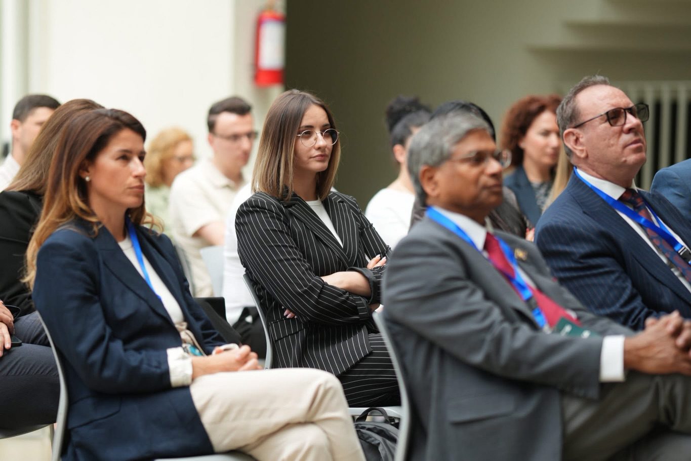 Delegates seated at the Balkonnect Festival 2026 opening ceremony, Pyramid of Tirana.
