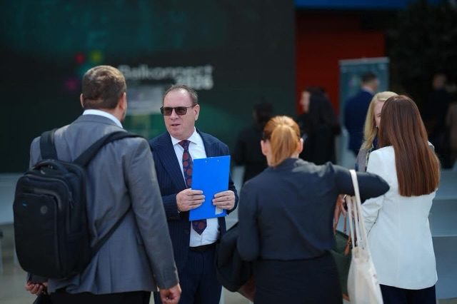 Guest arrivals and registration at Balkonnect Festival 2026, Pyramid of Tirana.