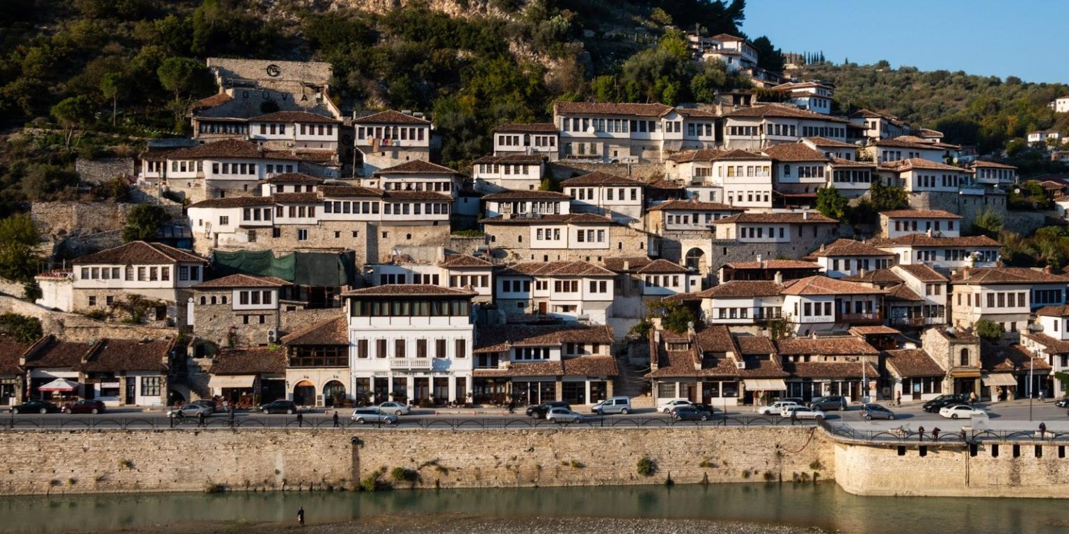 Berat, the UNESCO listed City of a Thousand Windows, on a group itinerary in Albania