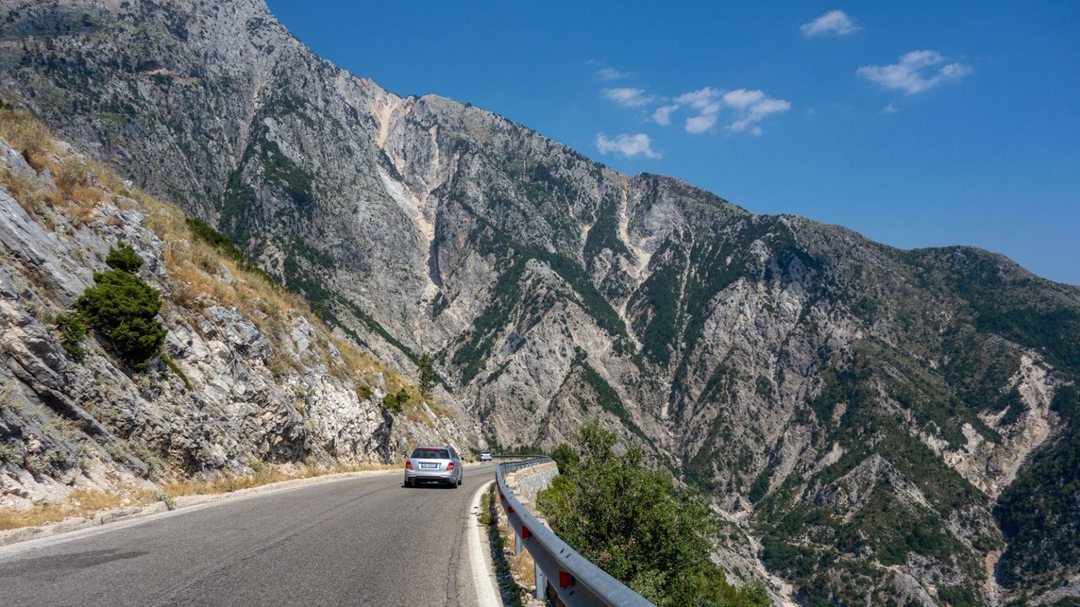 The Llogara pass road linking central Albania to the Riviera