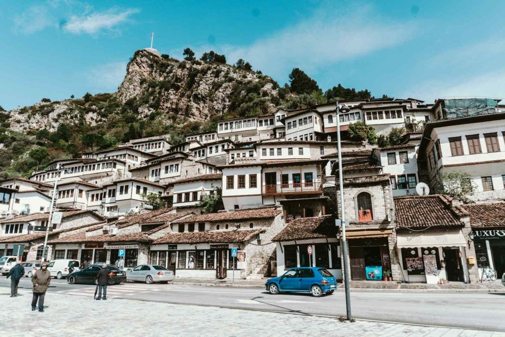 Ottoman-era houses of Berat's old town, a UNESCO site used for offsites and gala dinners